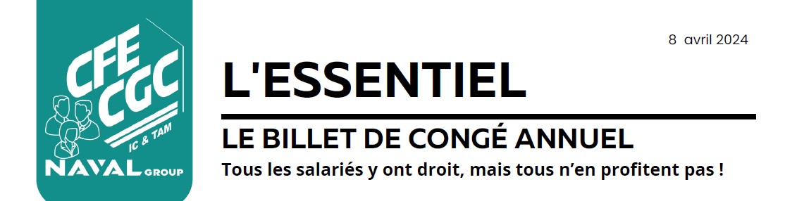 Le billet de congé annuel